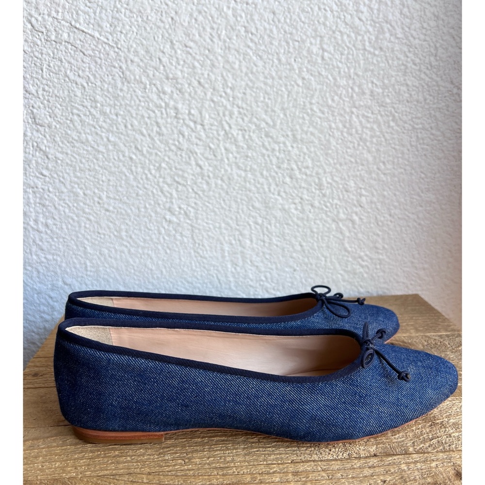 Maeve The Sabine Denim Ballet Flats 9 40 - Picture 6 of 7